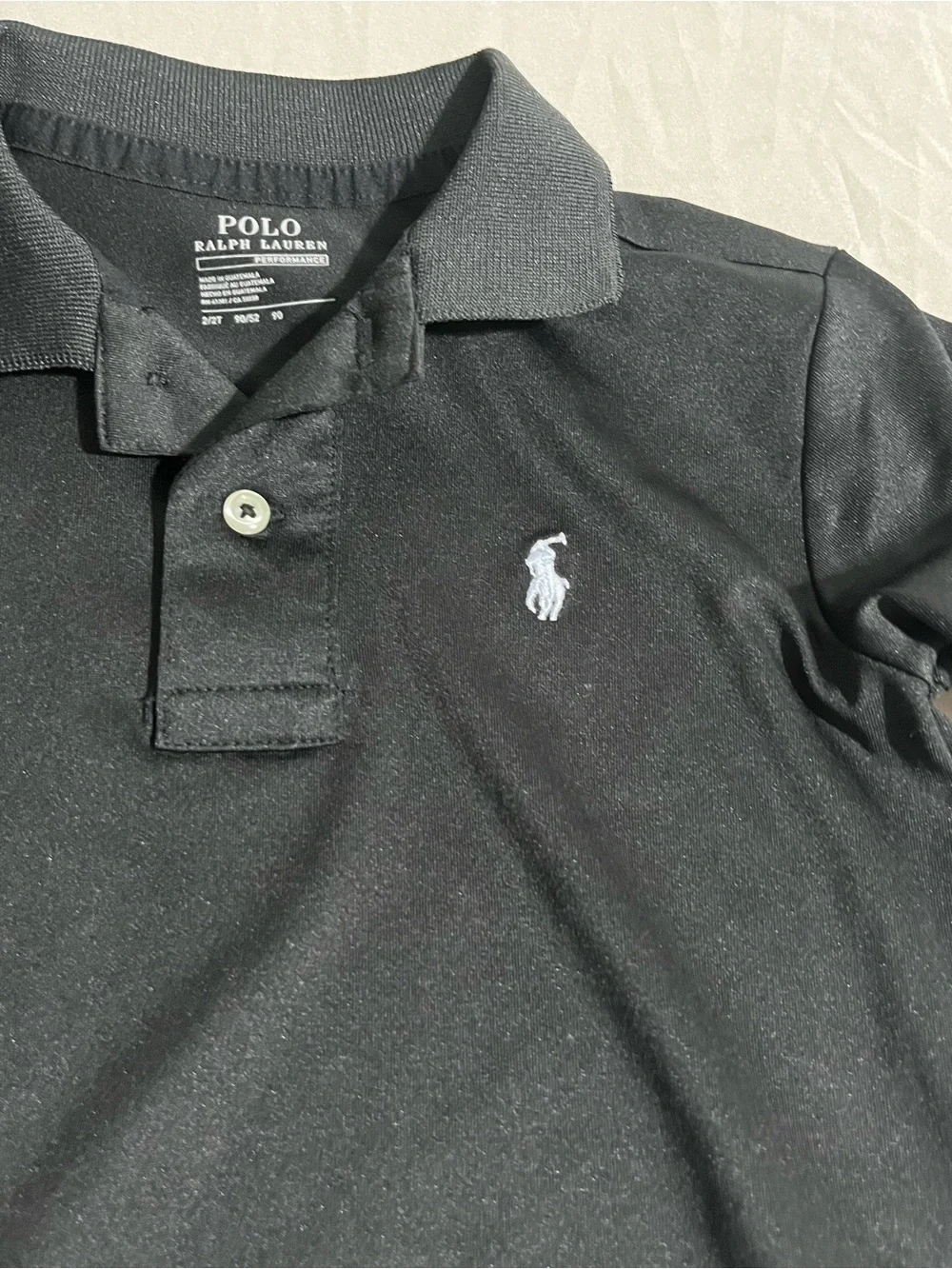 Polo Ralph Lauren Kids Black Performance Polo with White Pony Boys Size 2/2T NWT